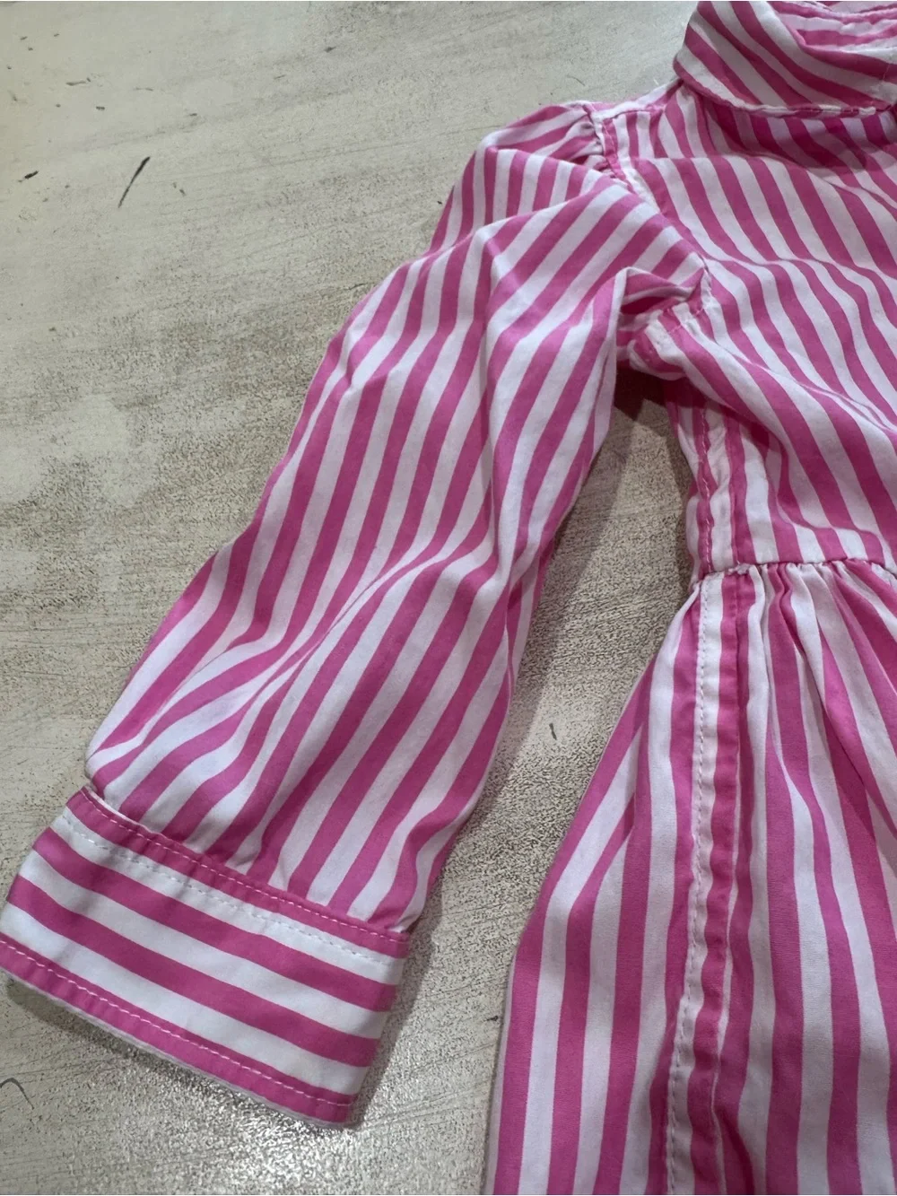 Ralph Lauren 2-Piece Pink White Striped Dress & Bloomers Set 18M Cotton Logo